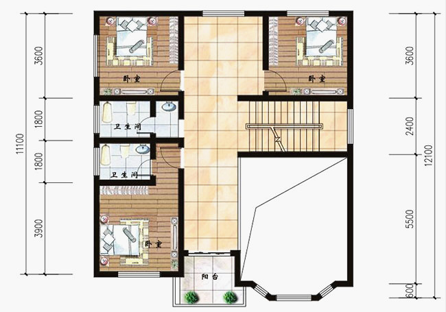 120平米農村房屋設計圖，一到三層別墅戶型都有！