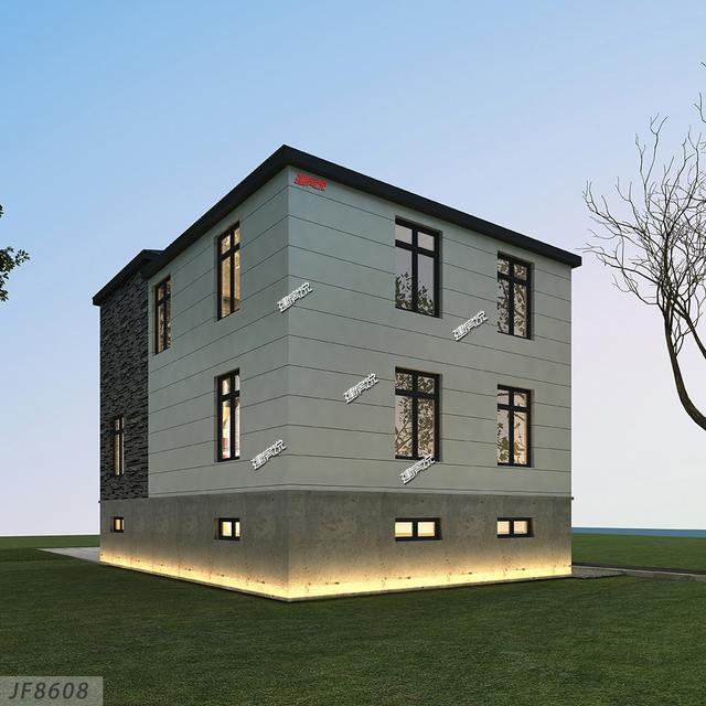 小占地別墅設計圖，外觀時尚新潮，還有地下車庫哦！