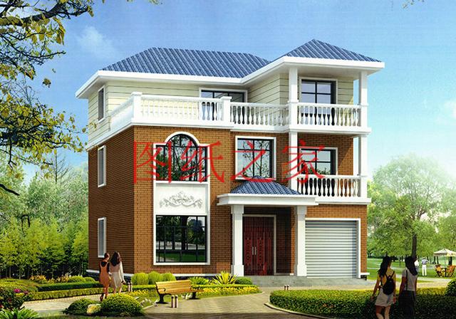 多臥室的三層別墅設計圖，適合大家族，五世同堂也住得下。