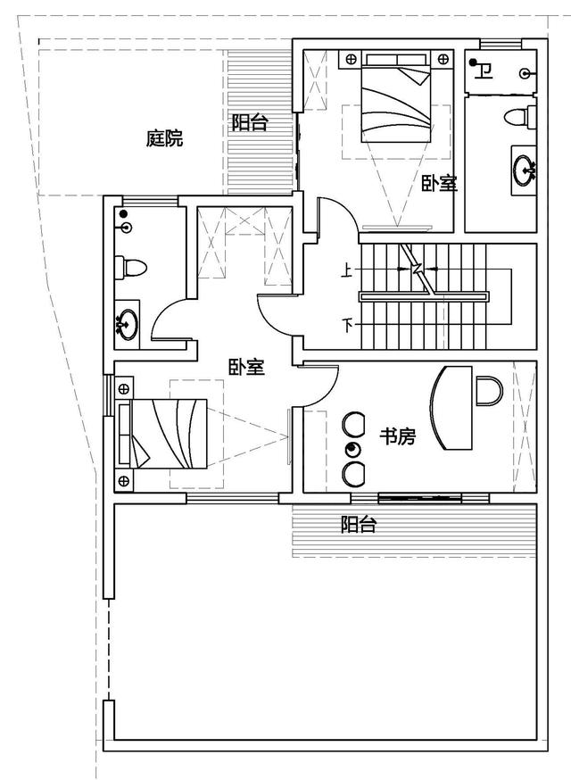 新中式別墅設計圖，三層鄉村復古別墅。