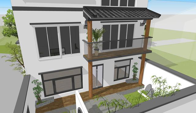 新中式別墅設計圖，三層鄉村復古別墅。