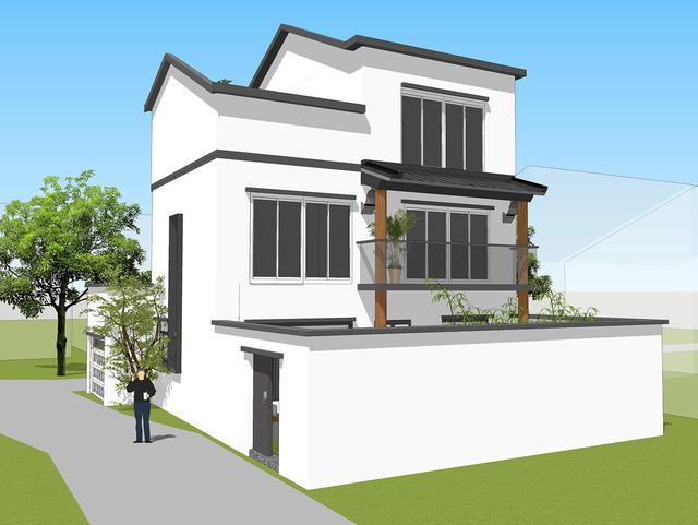 新中式別墅設計圖，三層鄉村復古別墅。