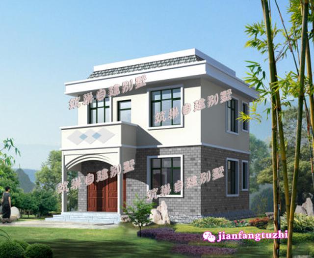 簡約舒適二層平屋頂別墅設計圖，造型簡約不繁瑣，提高生活品味。