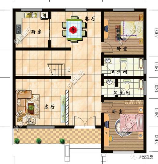 11X12米農村自建房，設計親民，麻雀雖小，五臟俱全。
