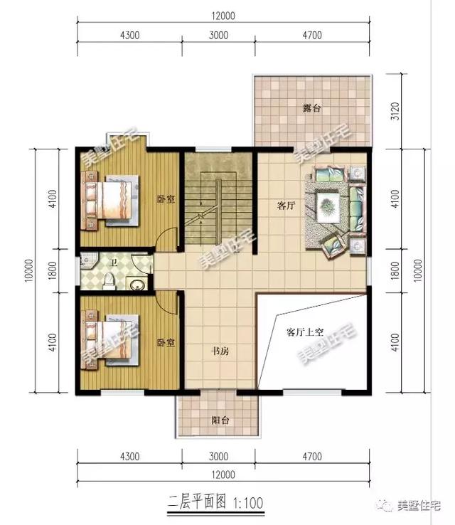 占地120平左右的別墅設計圖，美觀實用，適合每家每戶。