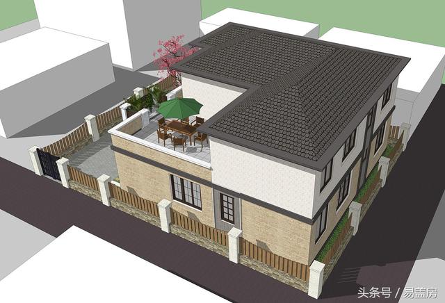 北京43萬歐式別墅設(shè)計圖，景觀院墻超大露臺，引得鄉(xiāng)親參觀！