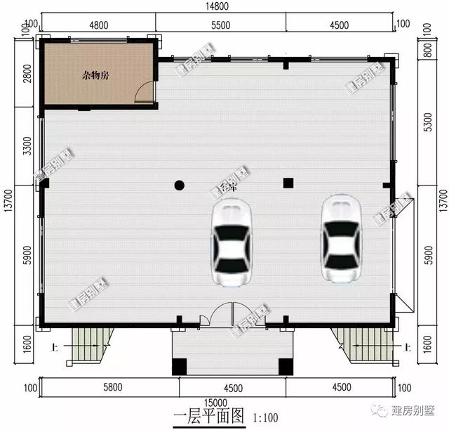 兩棟別墅設計圖，獨特樓梯設計，房子更個性！