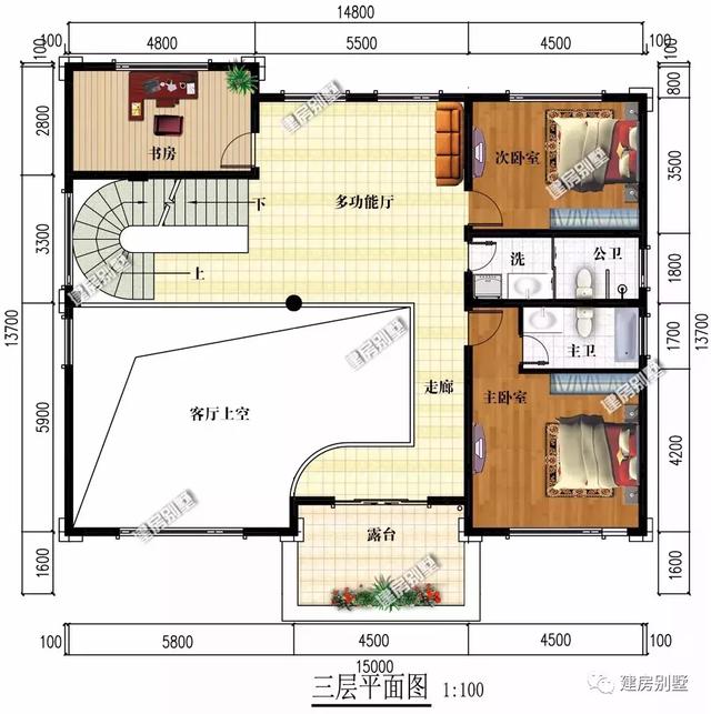 兩棟別墅設計圖，獨特樓梯設計，房子更個性！