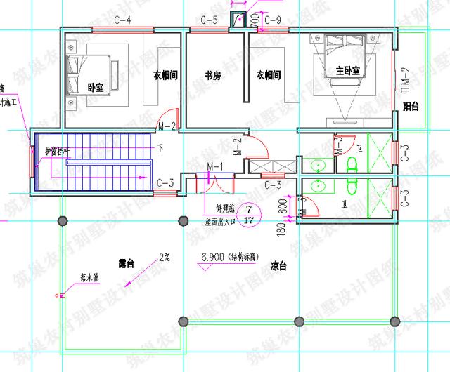 5款帶觀景涼亭三層別墅設計圖，造價40W以內。值得參考。