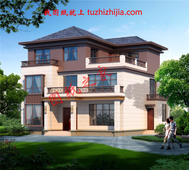 主體造價30萬以內農村建房三層別墅，一般家庭的建房首選！