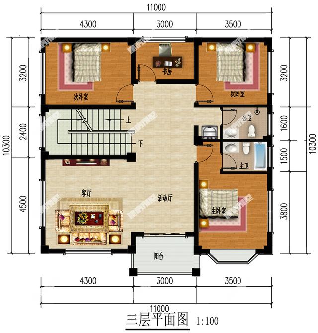 11x10.3四層別墅設計圖，占地118平，歡迎參考！