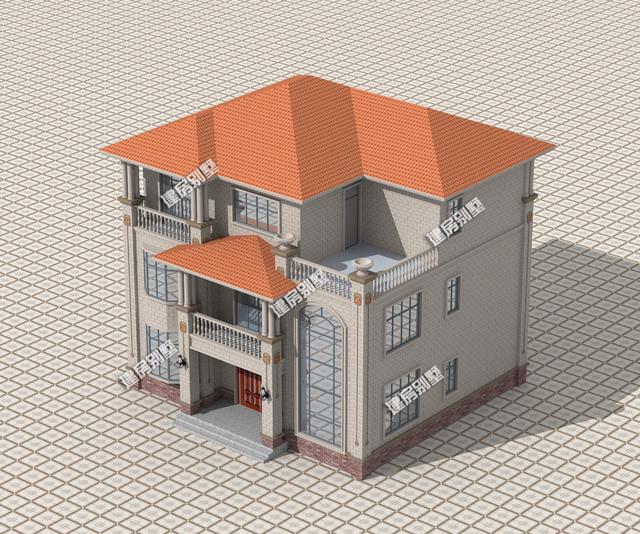 三層別墅設(shè)計圖，主屋不設(shè)餐廳廚房，讓您遠(yuǎn)離油煙。