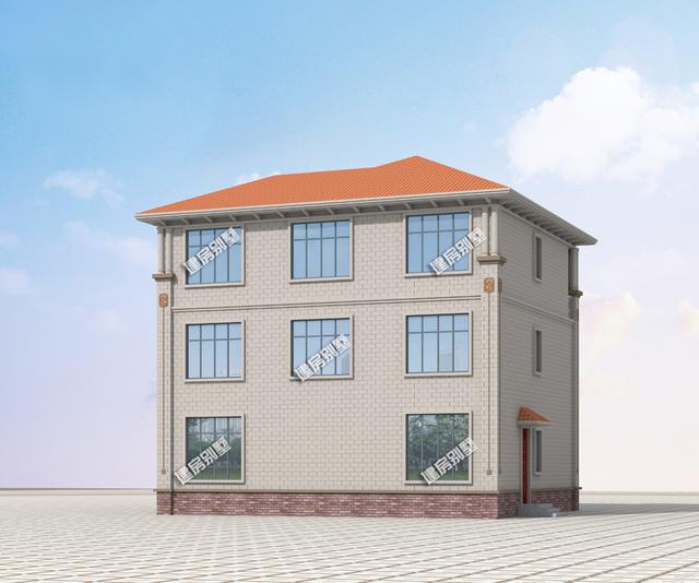 三層別墅設(shè)計圖，主屋不設(shè)餐廳廚房，讓您遠(yuǎn)離油煙。