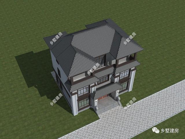 三層新中式別墅設計圖，一樣的土地，給您不一樣的生活體驗