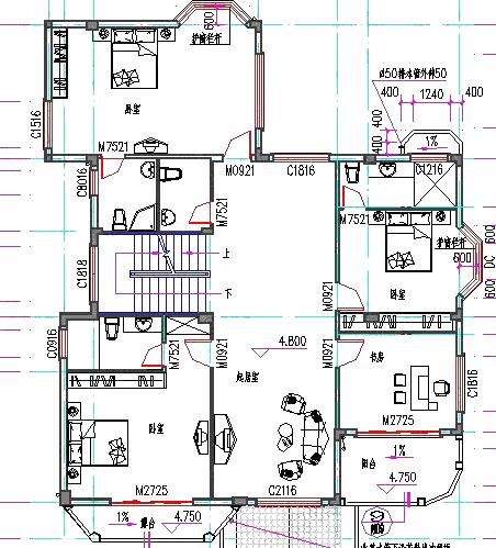 復式三層帶夾層別墅設計圖，610㎡大家庭必備！