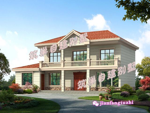 簡歐式二層別墅設計圖，簡約實用，造價低廉。