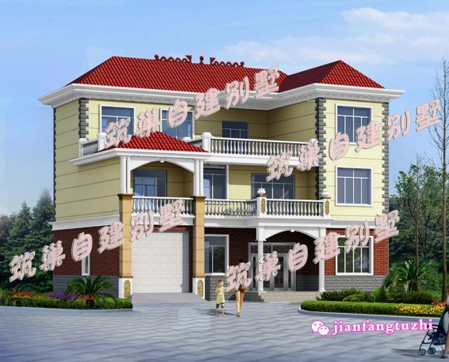 10x11米大方三層別墅設(shè)計圖，帶露臺,造價只要25W！