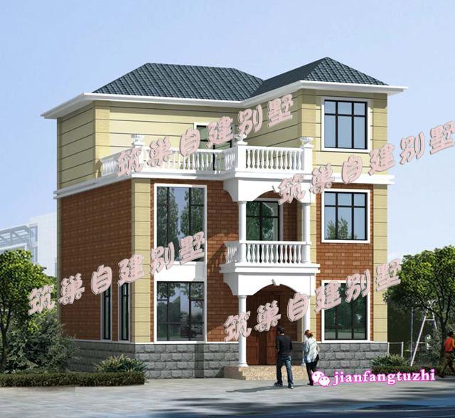 10x11米大方三層別墅設(shè)計圖，帶露臺,造價只要25W！