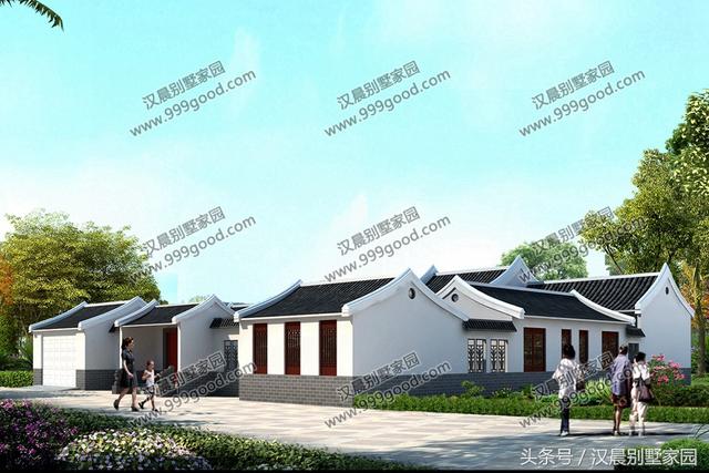 農(nóng)村四合院別墅設(shè)計(jì)圖，古香古氣，典雅而不失新穎。