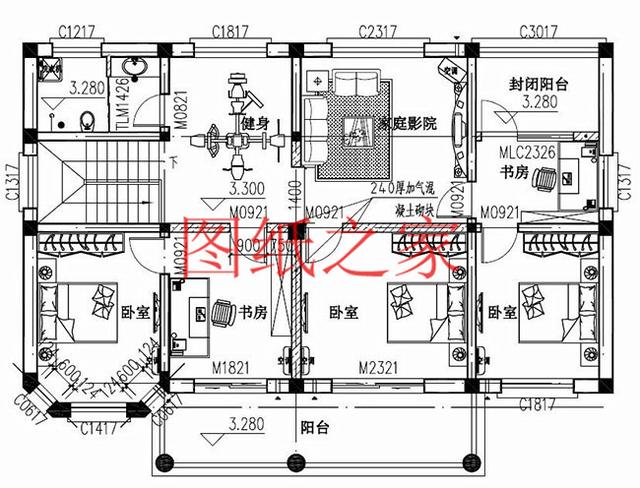 130平的二層別墅設(shè)計圖，外觀精美布局實用，造價只要30W。
