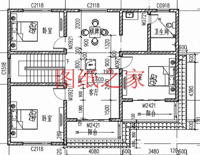 130平的二層別墅設(shè)計圖，外觀精美布局實用，造價只要30W。
