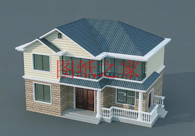 130平的二層別墅設(shè)計圖，外觀精美布局實用，造價只要30W。