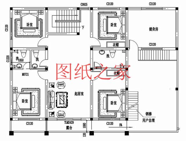 寬敞明亮的二層別墅設計圖，簡約大方、與眾不同！