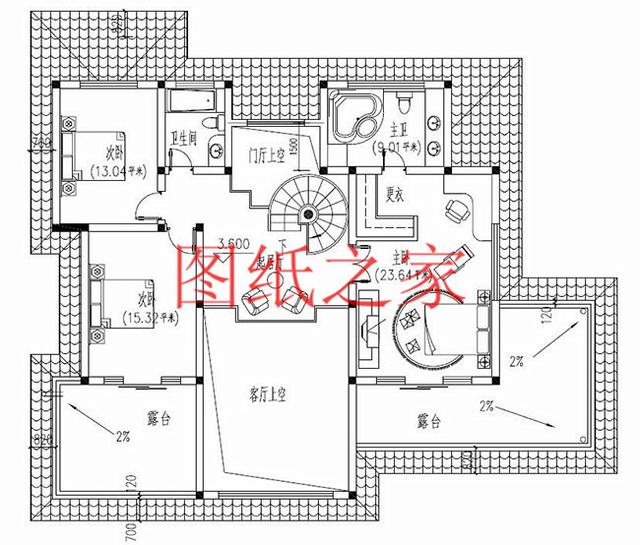 寬敞明亮的二層別墅設計圖，簡約大方、與眾不同！