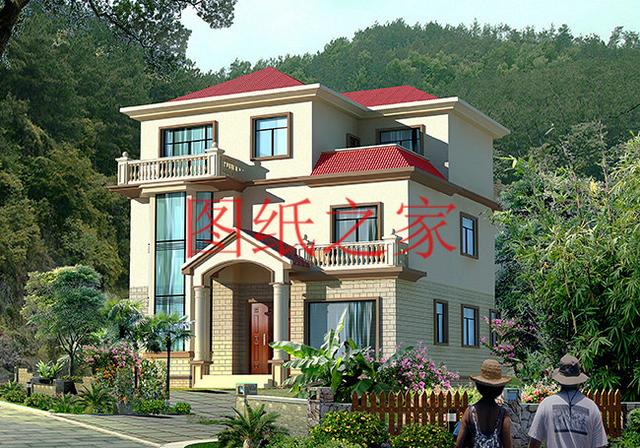 實用型三層別墅設計圖，130平造價只要三十萬，值得建造。