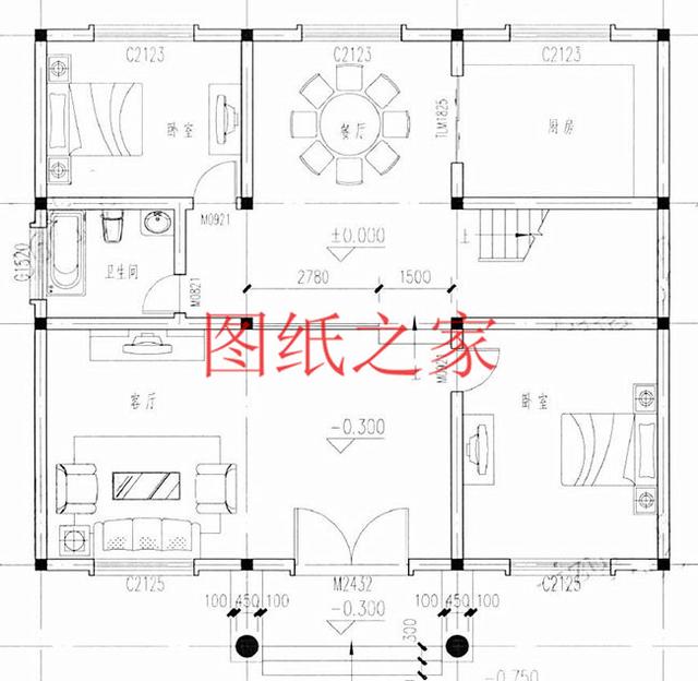 實用型三層別墅設計圖，130平造價只要三十萬，值得建造。