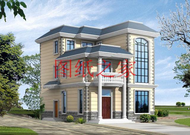 實用型三層別墅設計圖，130平造價只要三十萬，值得建造。