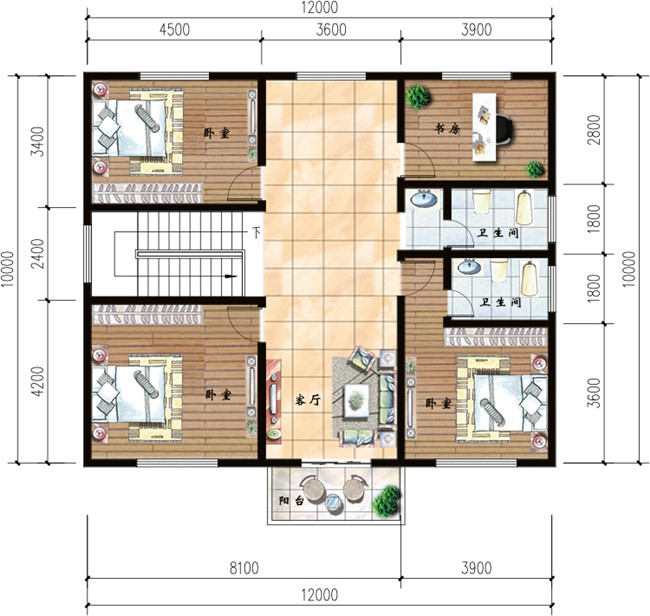 三層三間別墅設計圖方案，含外觀圖片，自建推薦