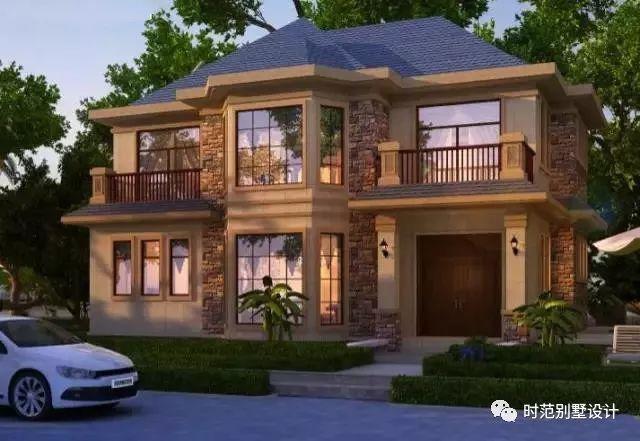 兩層歐式小戶型別墅設計圖，挑高客廳+衣帽間，高端上檔次。