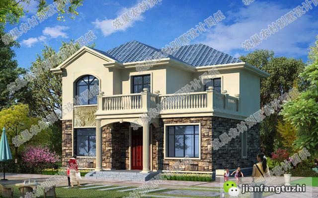 5款二三層別墅設計圖，占地小，造價20萬左右。