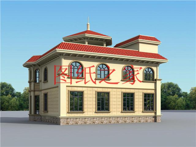 大戶型二層別墅設計圖，經濟實惠、簡單大氣，適合大家族居住。