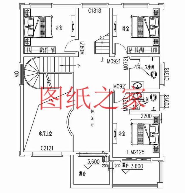 漂亮實用的農村三層別墅設計圖，130平7個臥室。