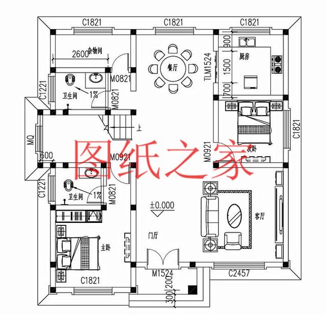漂亮實用的農村三層別墅設計圖，130平7個臥室。
