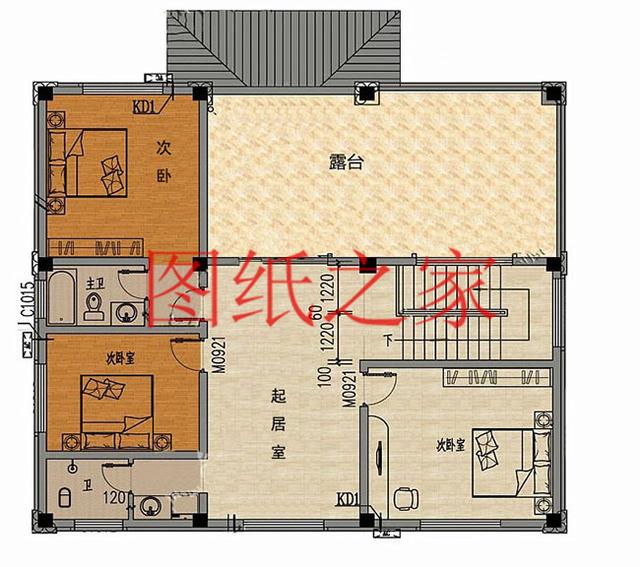 適合農村建房的三層別墅設計圖，占地140平造價35萬左右。