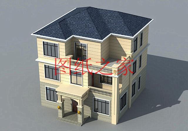 適合農村建房的三層別墅設計圖，占地140平造價35萬左右。