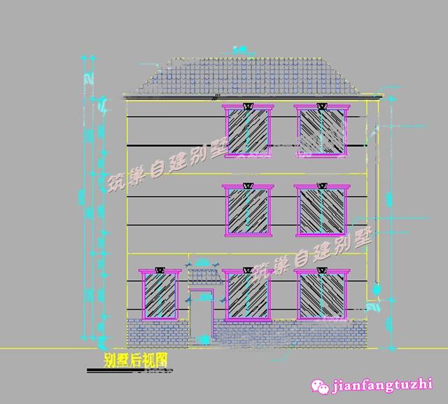 流行經典別墅戶型設計圖，130平米，造價低廉。