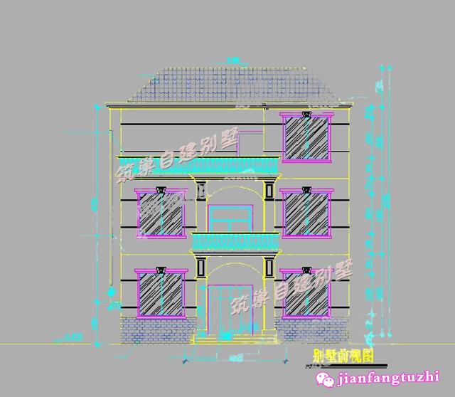 流行經典別墅戶型設計圖，130平米，造價低廉。