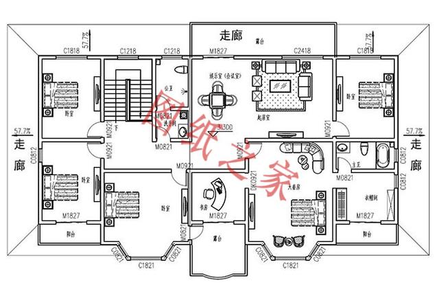 6套二層別墅設計圖，有錢了就回家修別墅，想要多大就修多大！