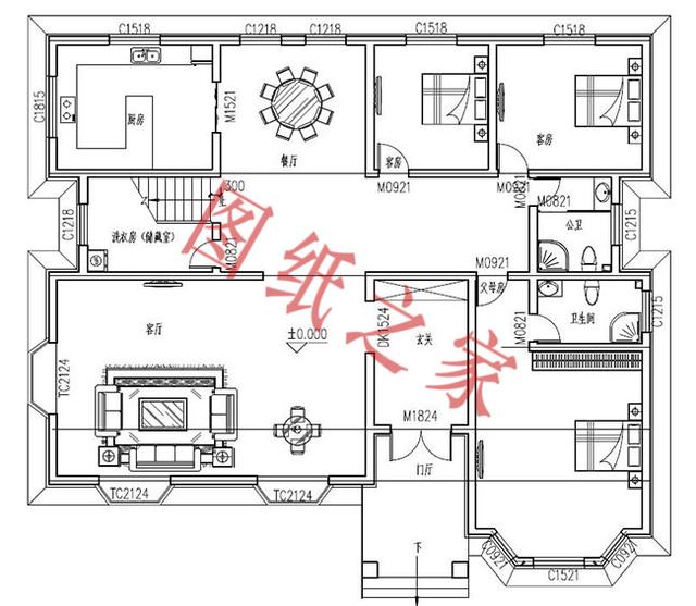 6套二層別墅設計圖，有錢了就回家修別墅，想要多大就修多大！
