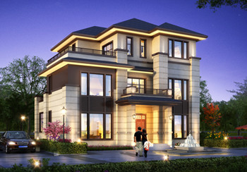 2024年新款別墅外觀圖，新中式風(fēng)格，比簡歐大氣，時尚