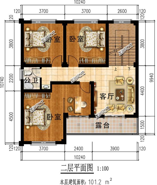 小占地別墅設計圖，宅基地雖小，101平別墅這樣建不吃虧。