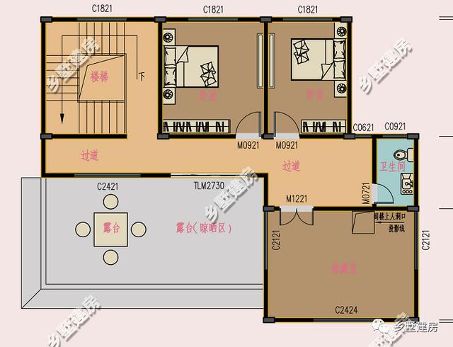 二層半設計農村自建房，頂樓是個大倉庫，農家‘黃金’盡情堆！