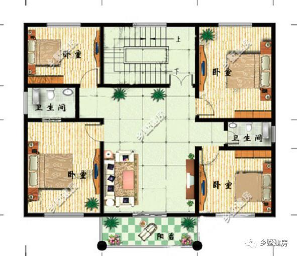二層半設計農村自建房，頂樓是個大倉庫，農家‘黃金’盡情堆！