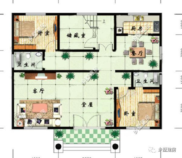 二層半設計農村自建房，頂樓是個大倉庫，農家‘黃金’盡情堆！