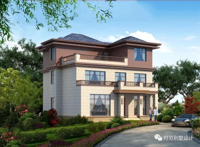 新中式農(nóng)村別墅設(shè)計(jì)圖，美觀穩(wěn)重，7室2廳適合自建。