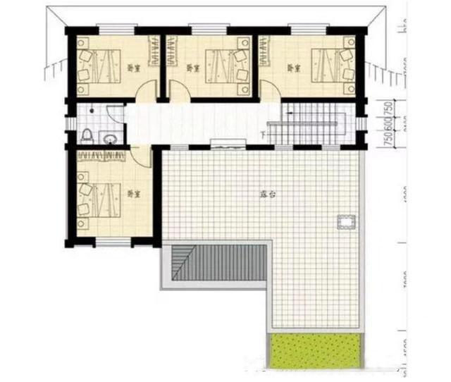 最新款式的別墅設計圖，占地100平米，四室兩廳帶車庫，實用又大氣。